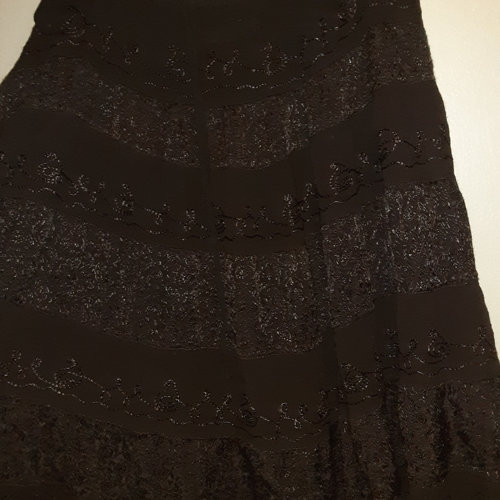 Black mini skirt